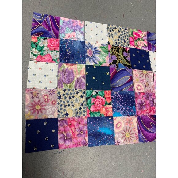 206 Precut 2" Multicolor Floral & Star Patterned Cotton Quilted Patchwork Square - Picture 3 of 6